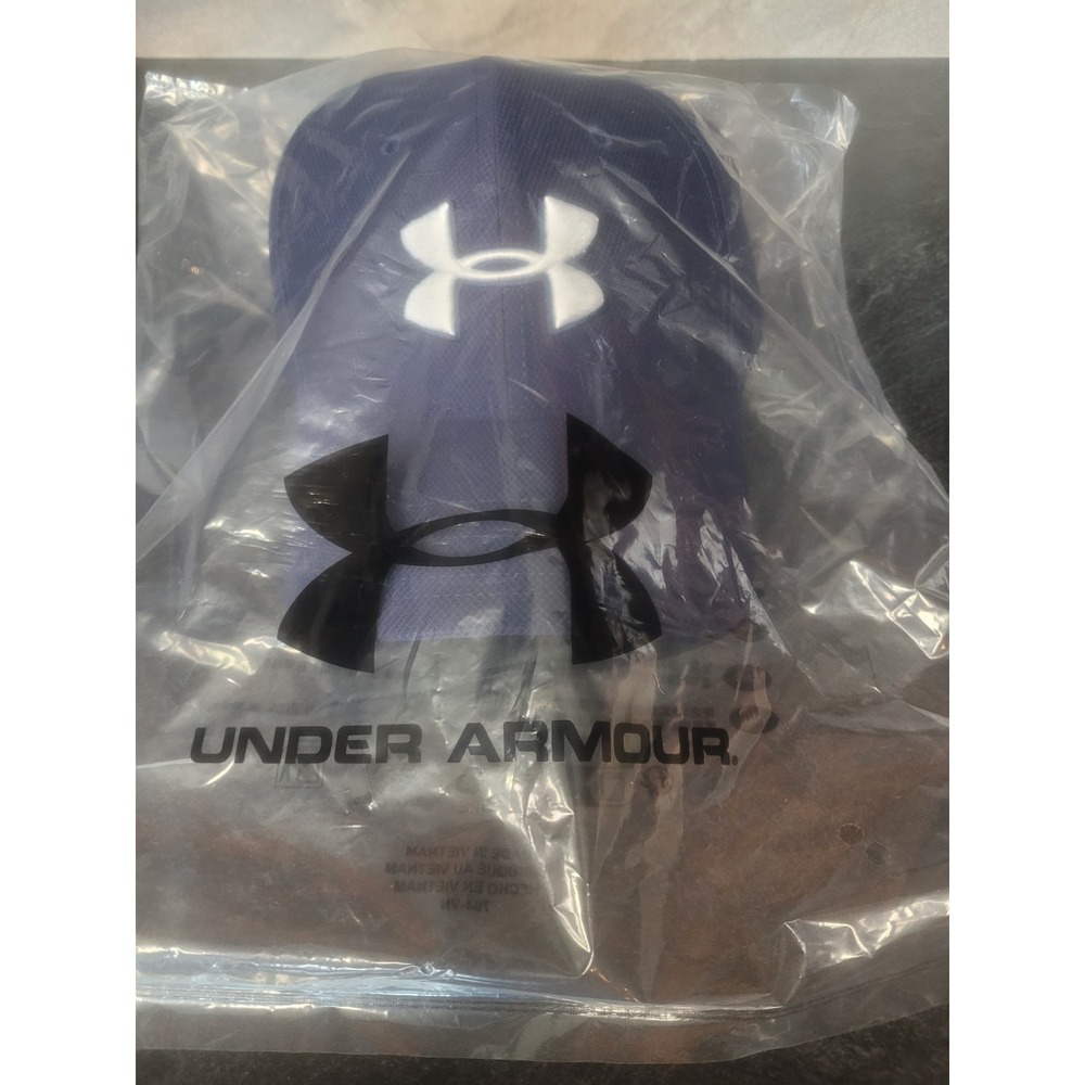 NWT $28 Under Armour Men's Baseball Golf Cap Navy Blue XL/2XL Fitted - Picture 2 of 10
